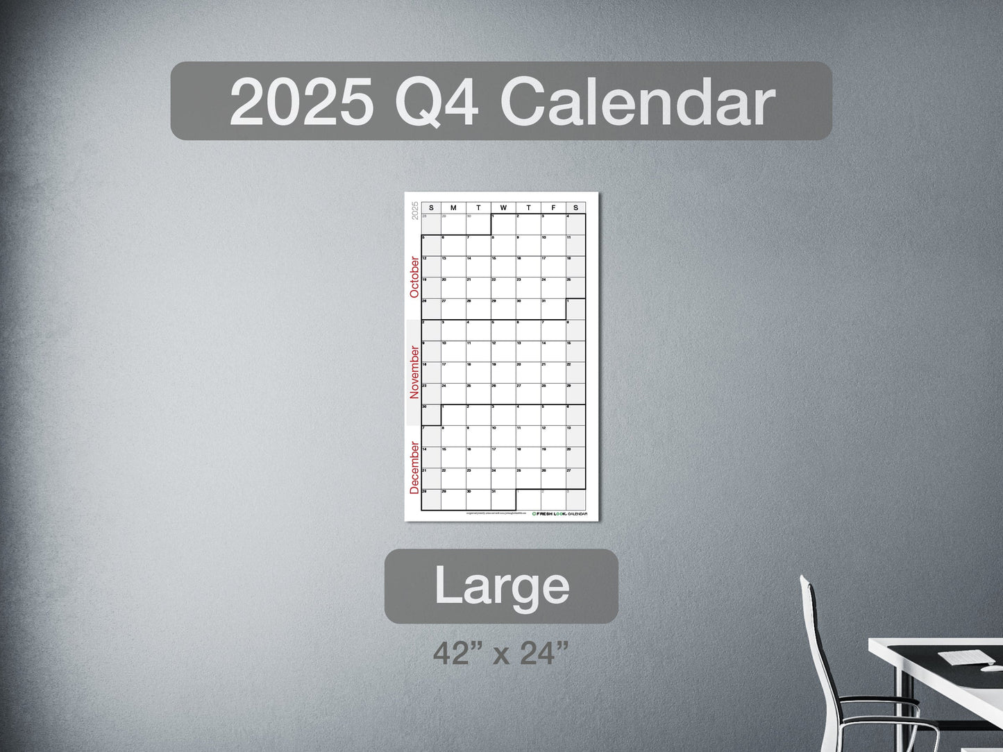 2025 Q4 Calendar Large