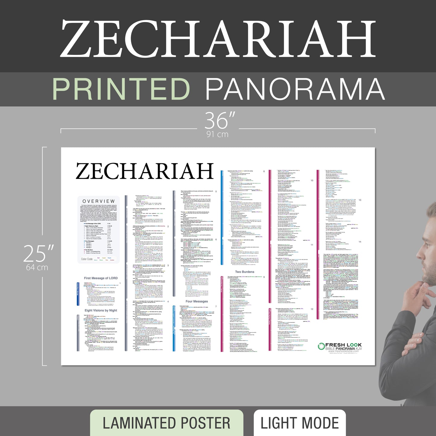 Zechariah Panorama Laminated