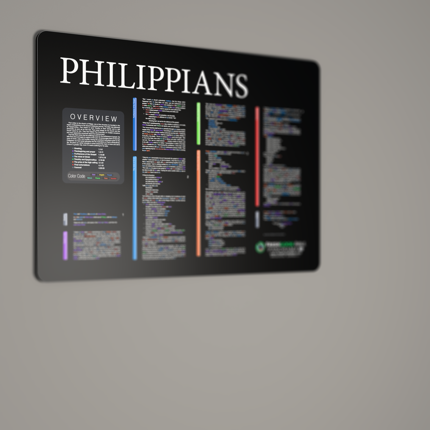 Fresh Look Bible - Philippians Panorama - Dark Mode