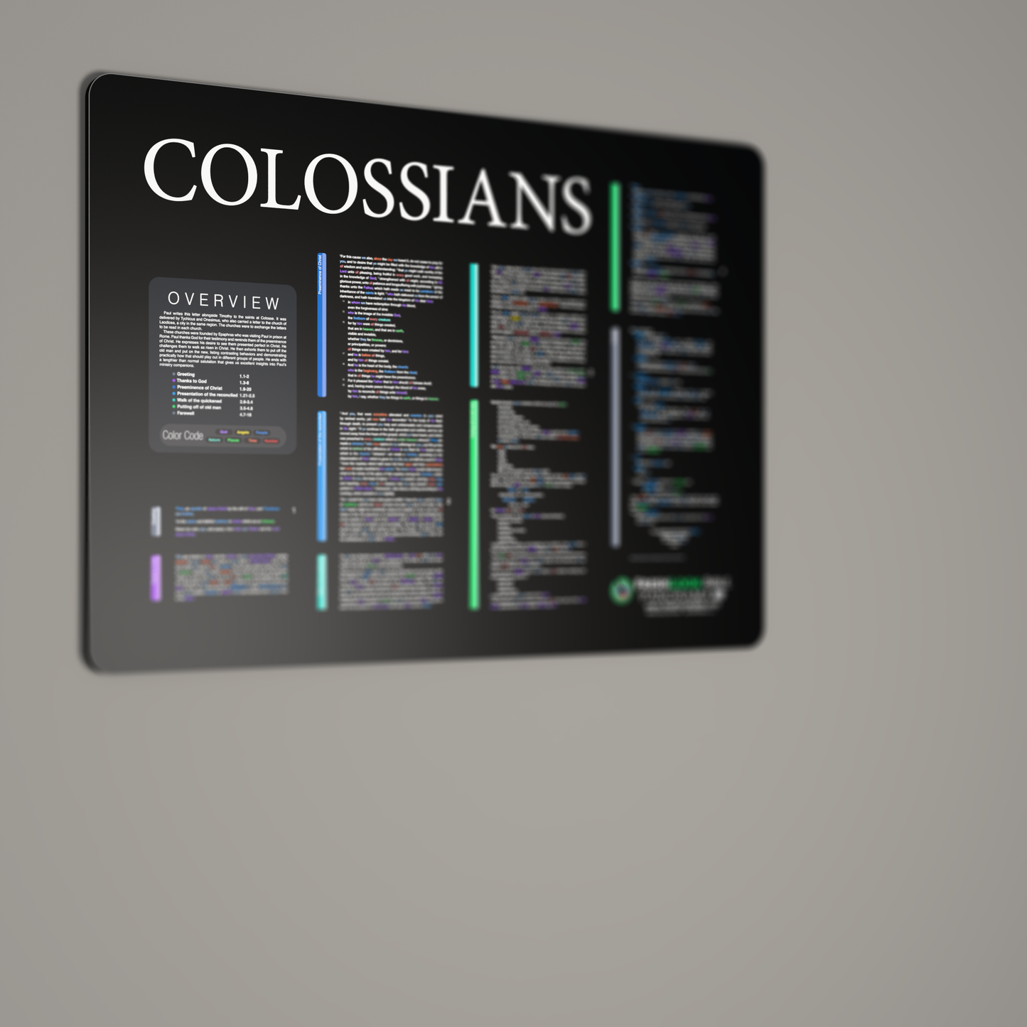 Fresh Look Bible - Colossians Panorama - Dark Mode