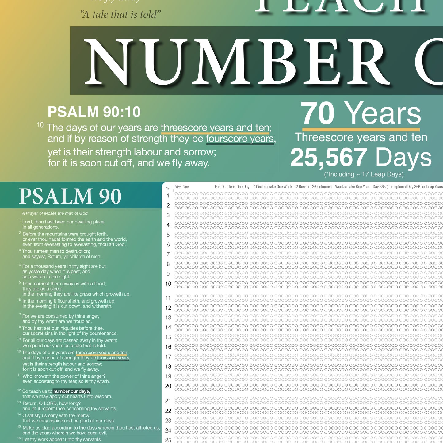 Number Our Days Chart (PVC)