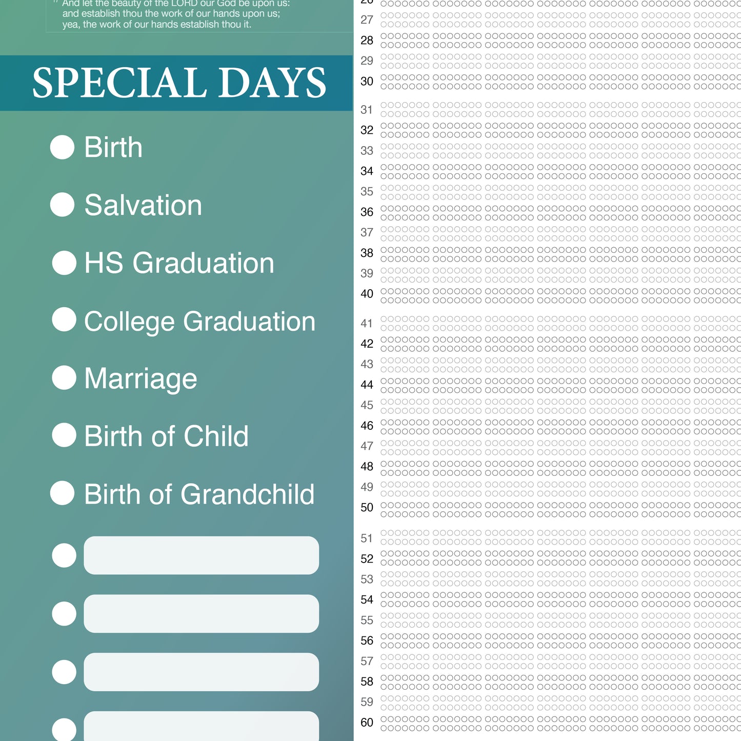 Number Our Days Chart (PVC)
