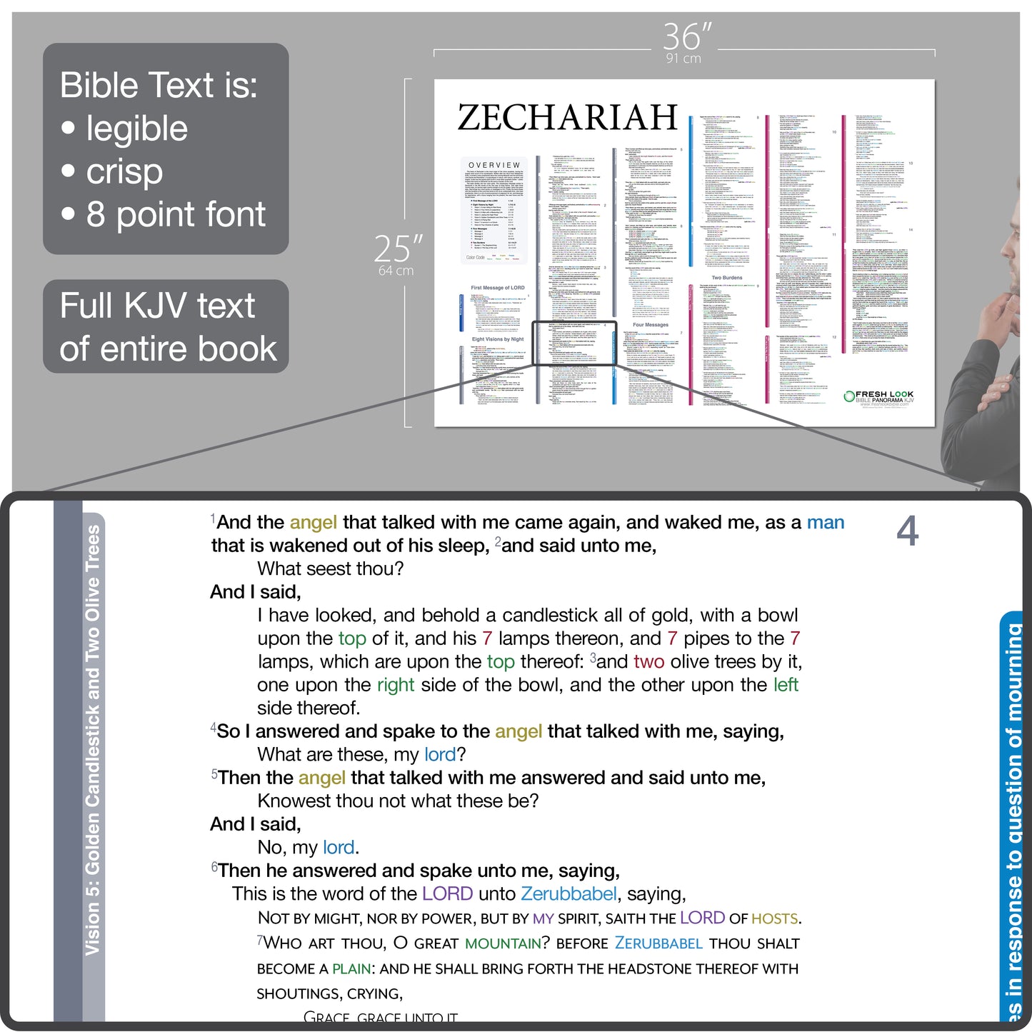 Zechariah Panorama Laminated