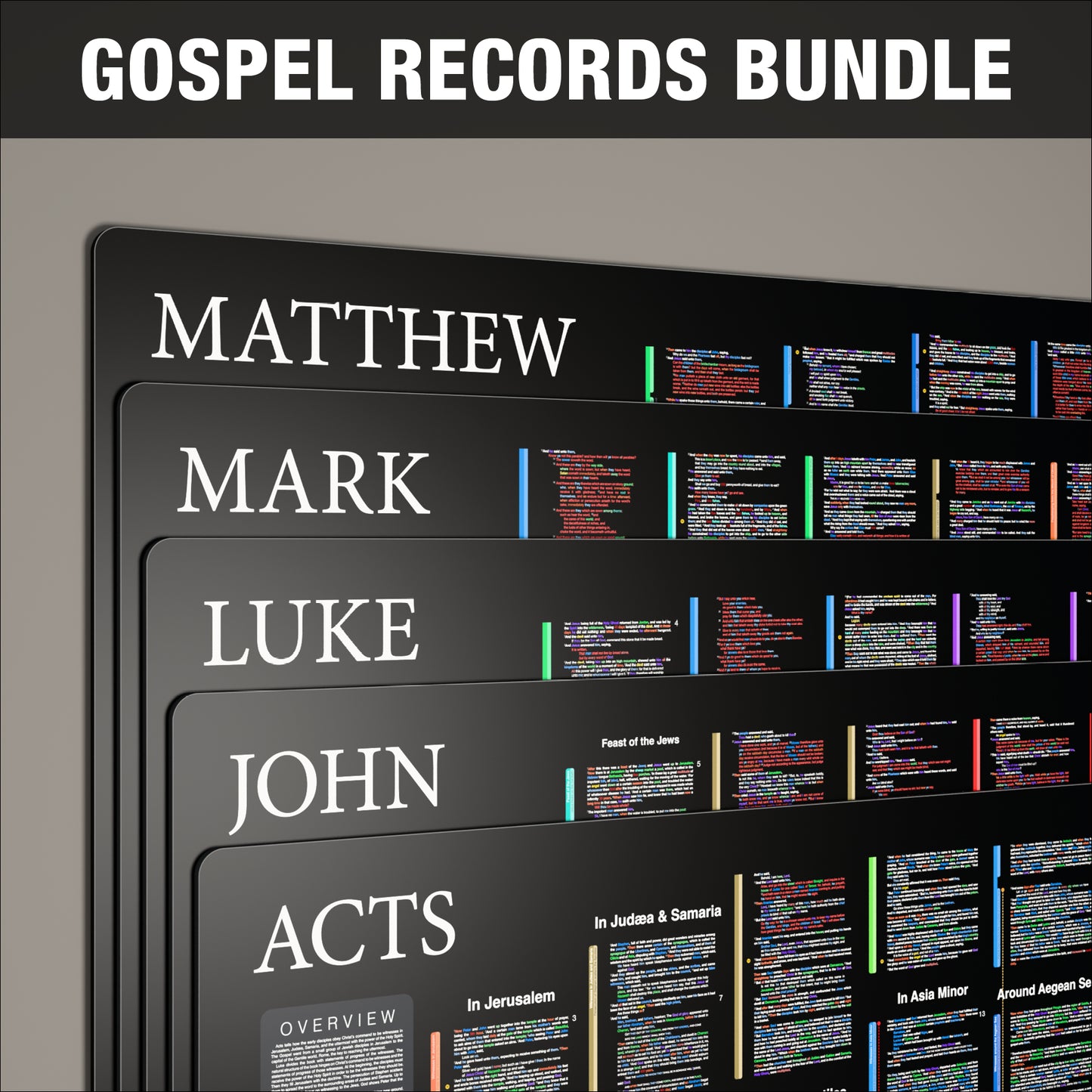 Gospel Records & Acts Bundle - Dark Mode