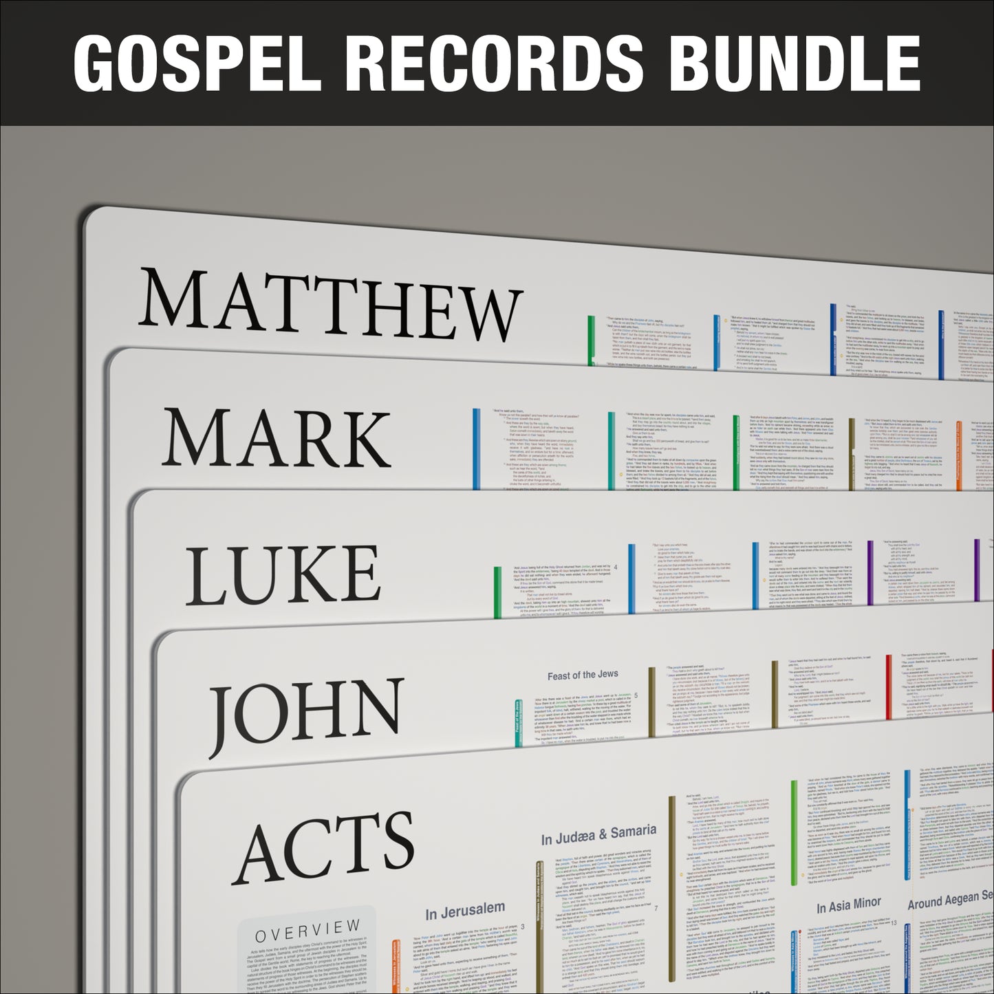 Gospel Records & Acts Bundle - Light Mode