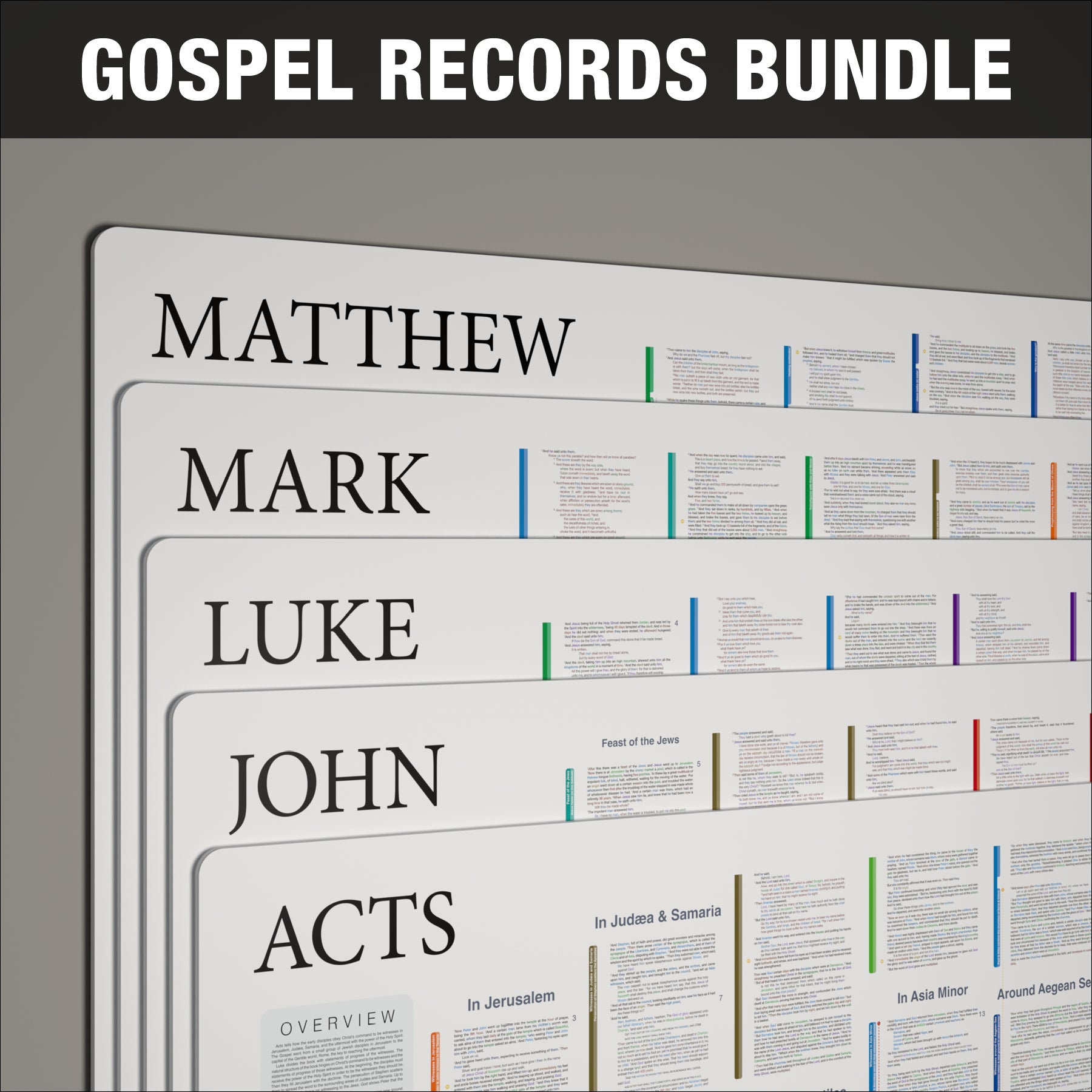 Gospel Records & Acts Bundle - Light Mode