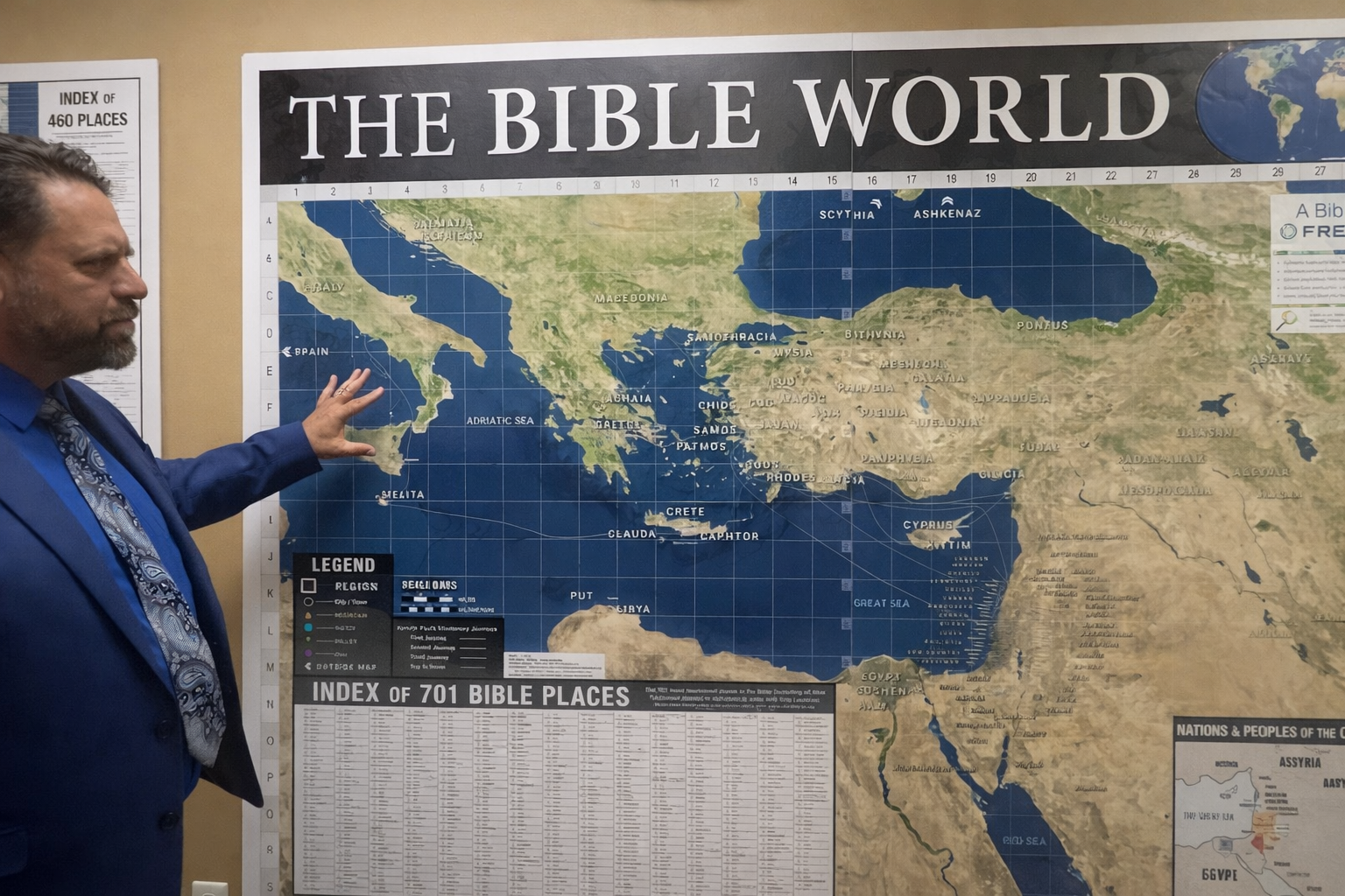 Load video: Pastor Rossiter recommends the Bible Israel and World Maps by FreshLook
