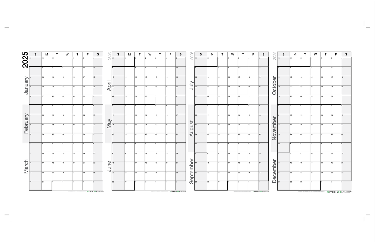 Custom Mini Printable Calendar for Mark Fowler 2025