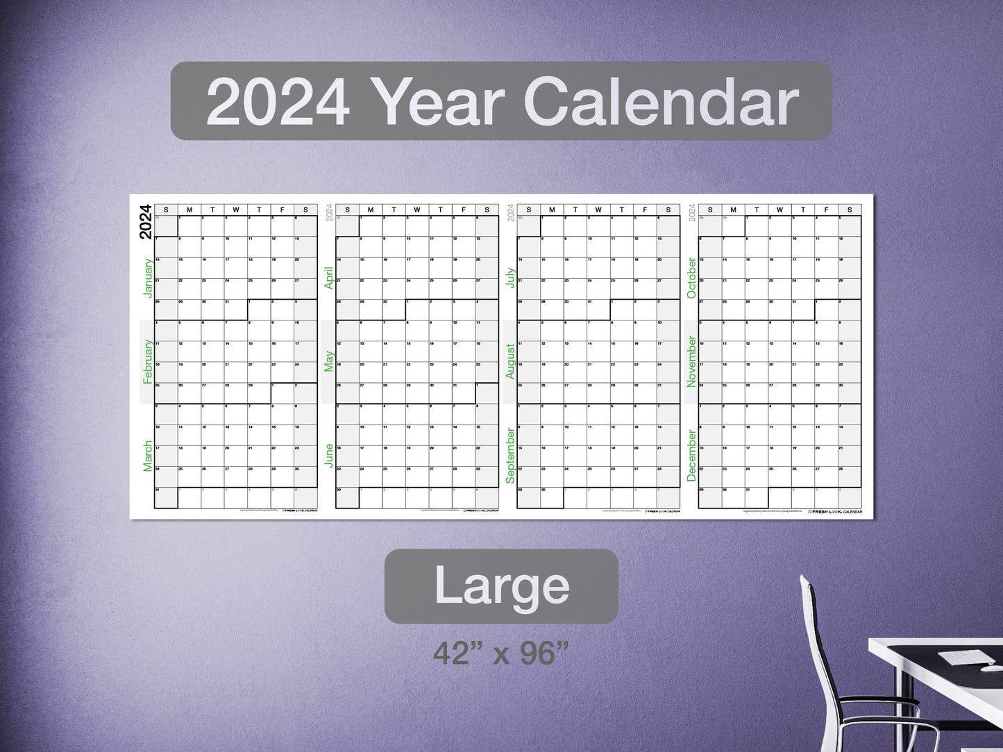 2024 Year Calendar Large