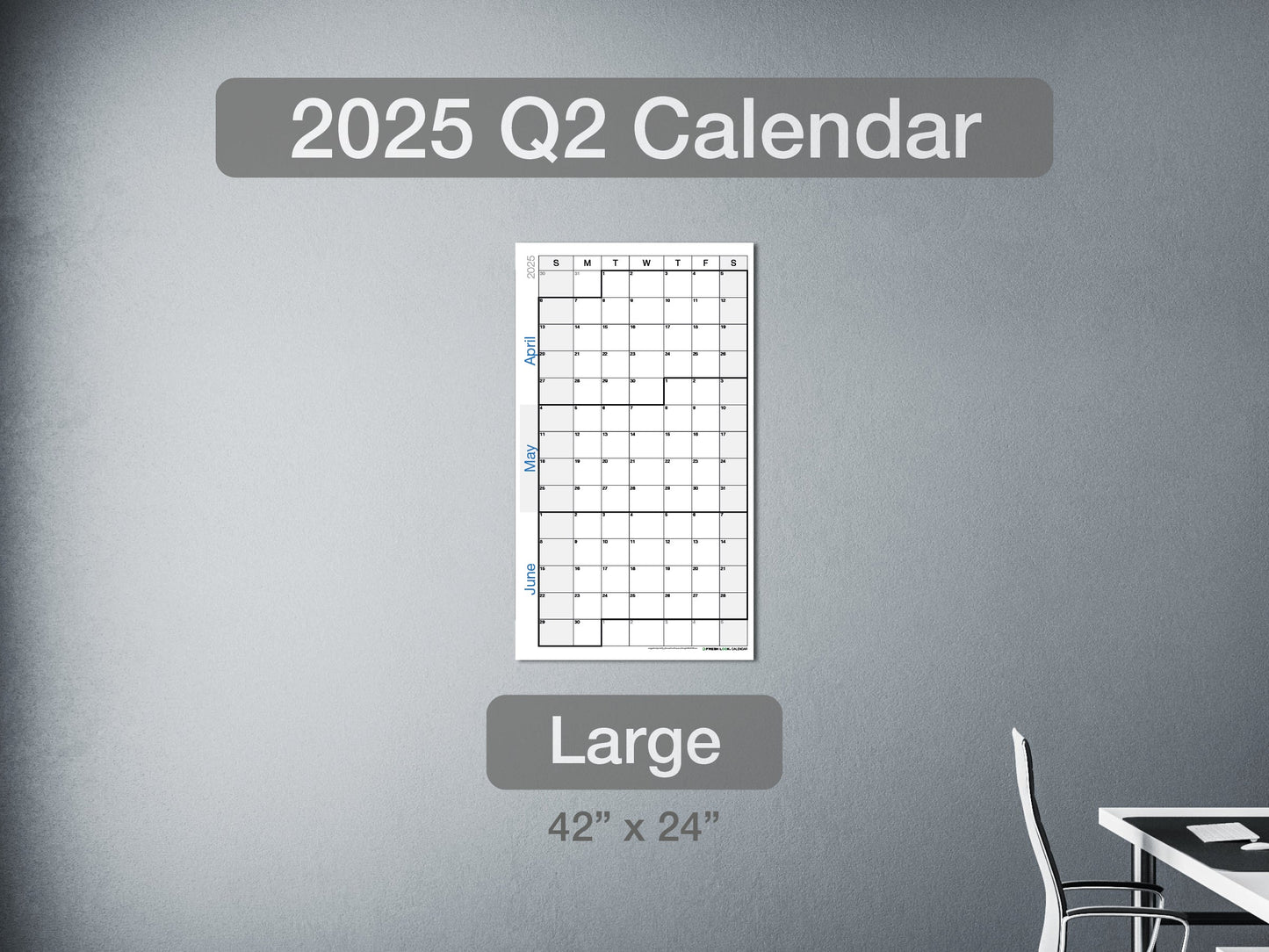 2025 Q2 Calendar Large